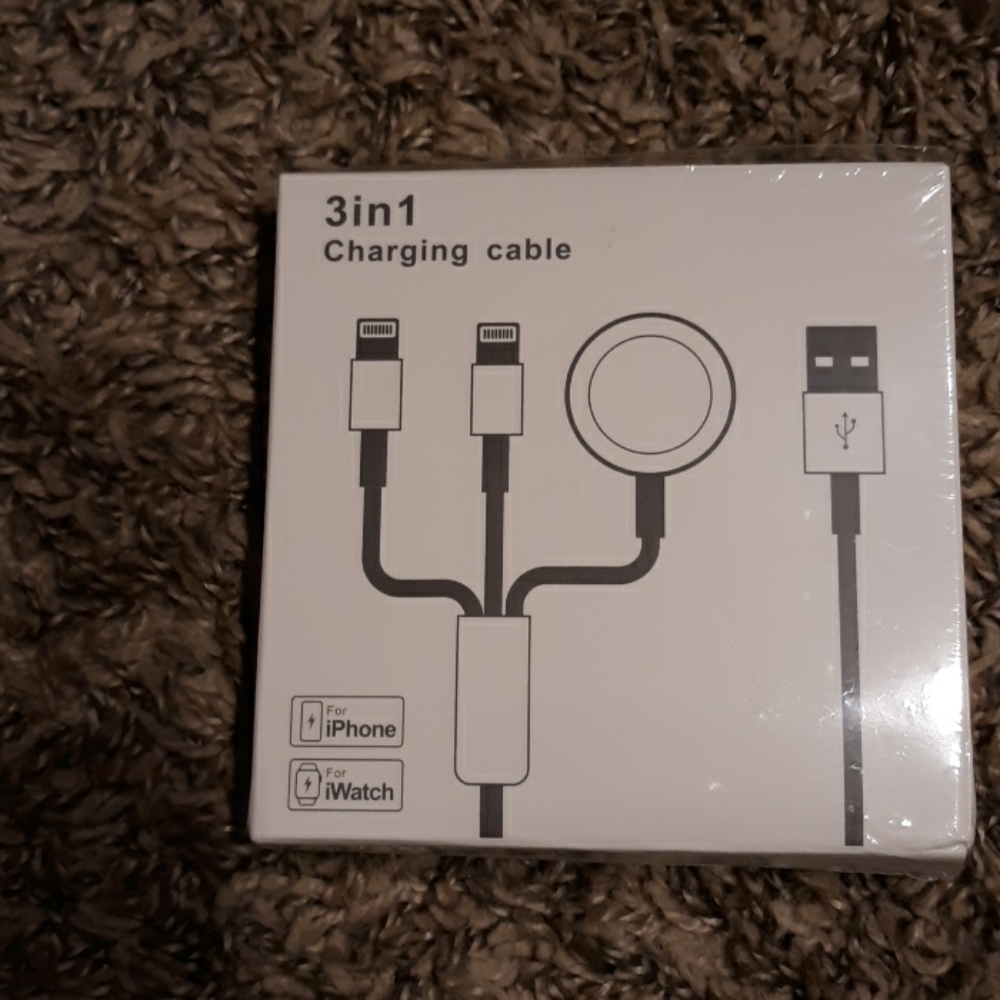 #729 3 in 1 Charging cable for iphone/iwatch